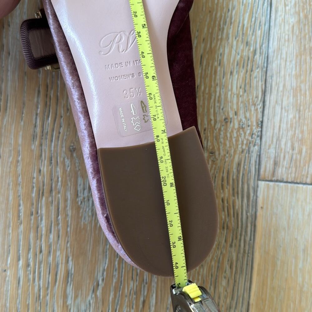 Roger Vivier Très Vivier Crystal Buckle Mary Jane Flats Pink Velvet EU 35.5 NIB - Picture 9 of 10